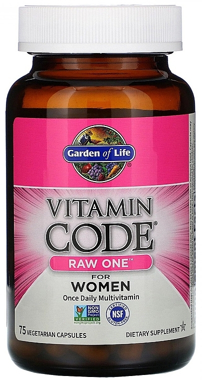 Women Multivitamins - Garden of Life Vitamin Code Raw One for Women — photo N2