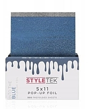 Perforated Foil 5x11, blue, 500 sheets - StyleTek Into The Blue Coloring Foil — photo N1