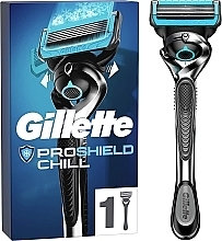 Fragrances, Perfumes, Cosmetics Razor with 1 Replacement Cassette - Gillette Proshield Chill