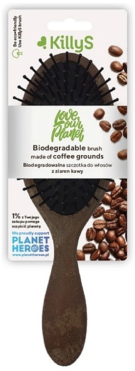 Ground Coffee Beans Eco Hair Brush, 500340 - KillyS — photo N2
