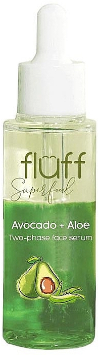Aaloe & Avocado Moisturising Serum - Fluff Superfood Avocado + Aloe Two-Phase Face Serum — photo N1