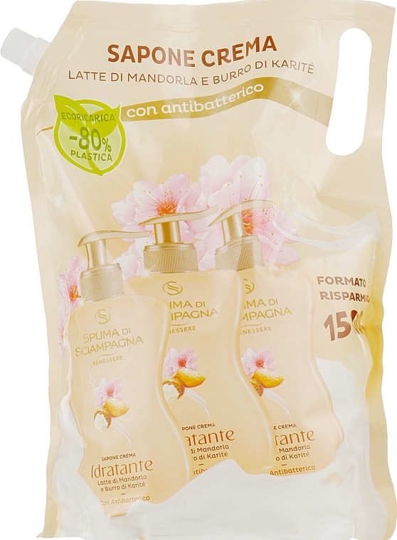 Liquid Soap with Almond Milk & Shea Butter - Spuma di Sciampagna Liquid Soap (doypack) — photo N1