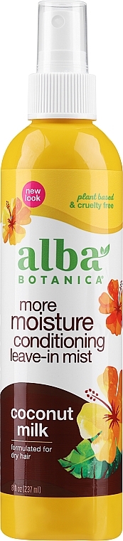 Leave-In Moisturizing Conditioner Spray - Alba Botanica Hawaiian Leave In Conditioning Mist Coconut Milk — photo N1