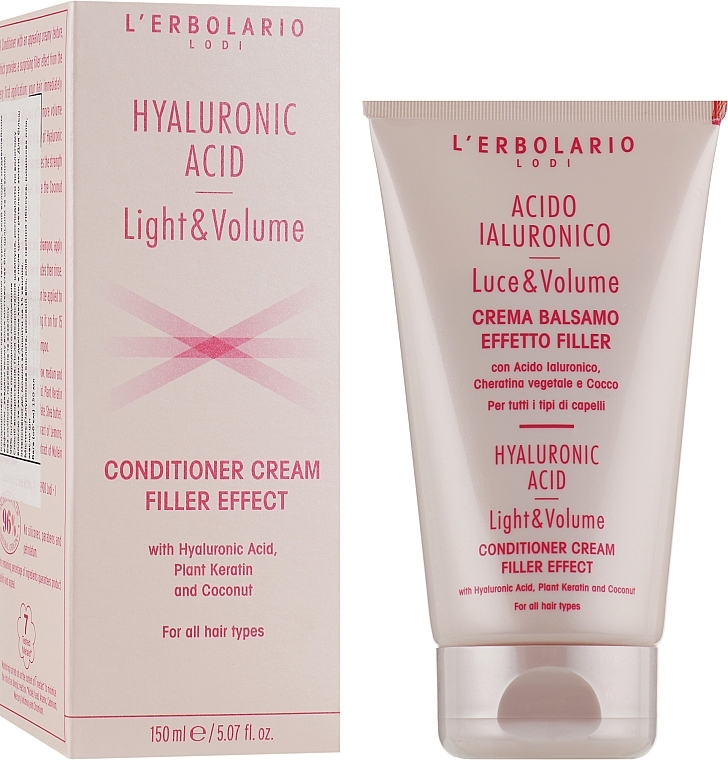 Conditioner - L'Erbolario Hyaluronic Acid Light & Volume Filler Effect Conditioner Cream — photo N3