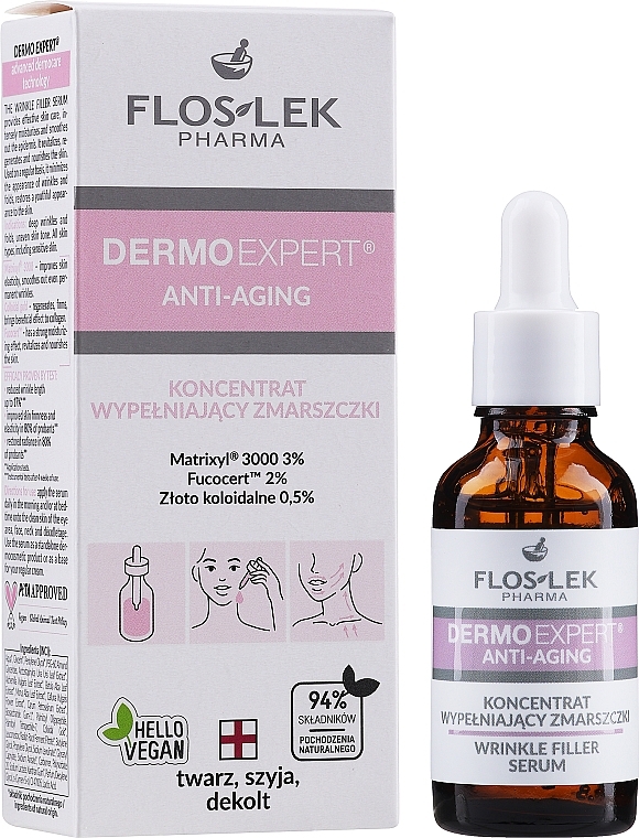 Wrinkle Filler Face Serum - Floslek Dermo Expert Wrinkle Filler Serum — photo N2