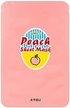 Fragrances, Perfumes, Cosmetics Peach and Yogurt Face Sheet Mask - A'Pieu Peach & Yogurt Sheet Mask