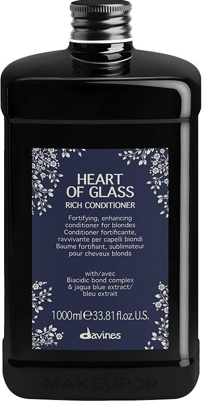Nourishing Color Preserving Blonde Conditioner - Davines Heart Of Glass Rich Conditioner — photo 1000 ml