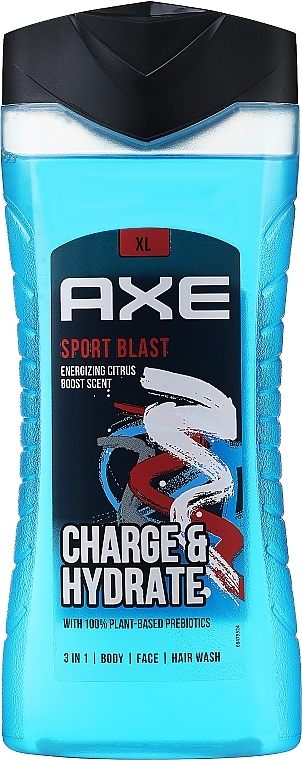 Shower Gel-Shampoo "Sport Blast" - Axe Re-Energise After Sport Body And Hair Shower Gel Sport Blast — photo N5