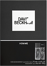 Fragrances, Perfumes, Cosmetics David Beckham Homme - Set (b/spray/75ml + deo/150ml)