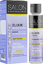 Hair Elixir 'Total Blonde' - Salon Professional Elixir Mega Shine Anti Yellow Total Blonde — photo N4