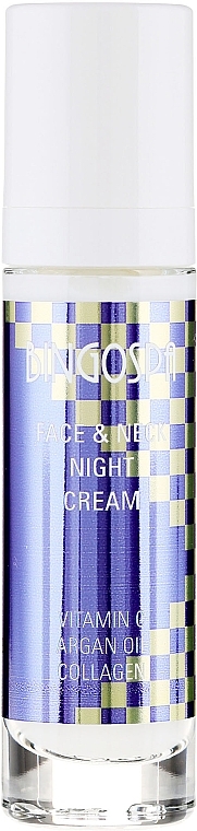 Face & Neck Cream with Vitamin C, Argan Oil & Collagen - BingoSpa Face&Neck Night Cream — photo N2
