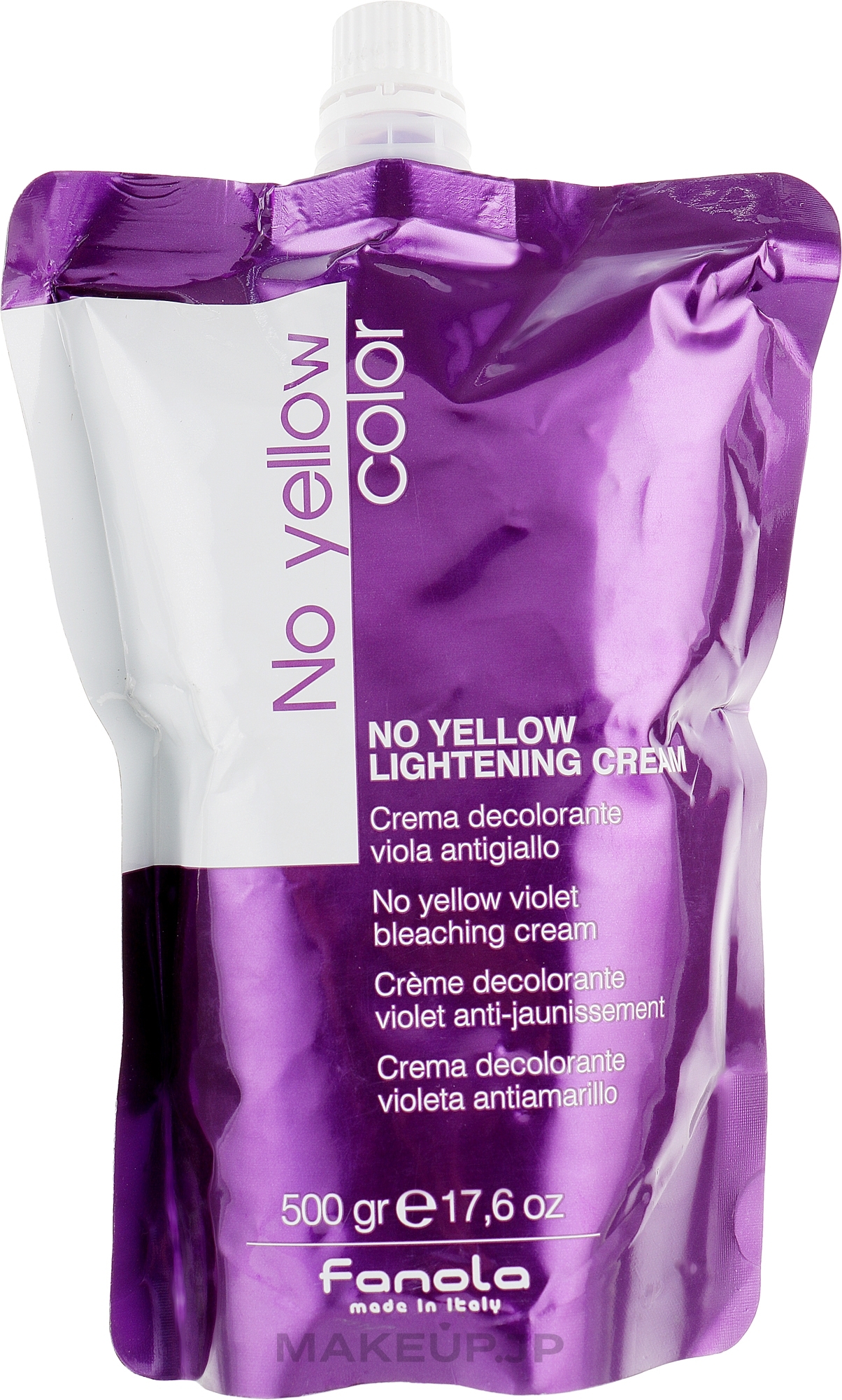 Bleaching Hair Cream - Fanola No Yellow Violet Bleaching Cream — photo 500 g