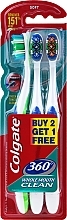 Fragrances, Perfumes, Cosmetics Soft Toothbrush Set, 3pcs. - Colgate 360