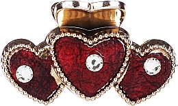 Fragrances, Perfumes, Cosmetics Hair Clip, FA-5734, red hearts - Donegal