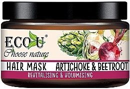 Fragrances, Perfumes, Cosmetics Hair Mask "Artichoke & Beetroot" - Eco U Artichokes and Beets Mask