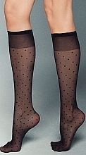 Knee Socks "Puntini" 20 Den, nero - Veneziana — photo N1