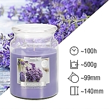 Lavender Candle in Glass - Bispol Premium Line Aura Scented Candle Lavender — photo N6