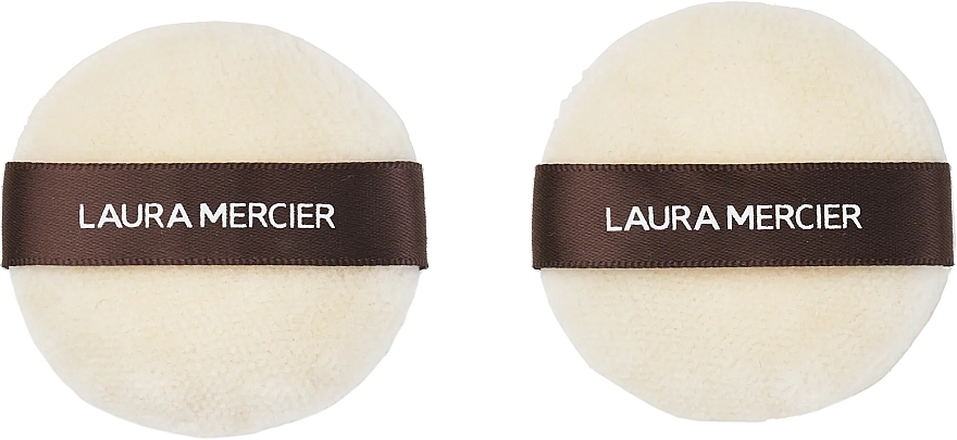 Loose Powder Puff, medium, 2 pcs. - Laura Mercier Medium Velour Puff 2-Pack — photo N1