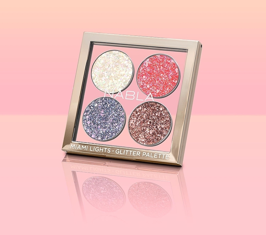 Eyeshadow Palette - Nabla Miami Lights Collection Glitter Palette — photo N2