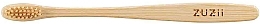 Bamboo Toothbrush with Soft Beige Bristles - Zuzii Soft Toothbrush — photo N2