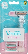 Fragrances, Perfumes, Cosmetics Shaving Razor with 3 Replaceable Cassettes - Gillette Venus Start