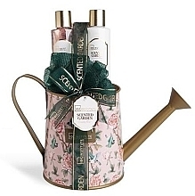 Fragrances, Perfumes, Cosmetics Beauty Set - IDC Institute Scented Garden (sh/gel/150ml + b/lot/150ml + b/salt/100g+ sponge)