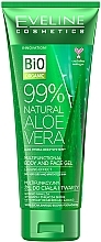 Multifunctional Face and Body Gel with Aloe - Eveline Cosmetics 99% Aloe Vera Multifunctional Body & Face Gel — photo N3