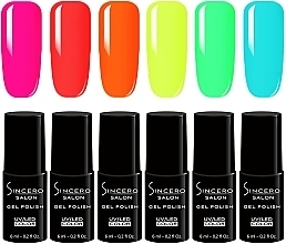 Gel Polish Set, 6 products - Sincero Salon Neon Dream — photo N15