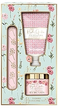 Fragrances, Perfumes, Cosmetics Set - Baylis & Harding Royale Garden Rose, Poppy & Vanilla Luxury Manicure Gift Set (h/cr/50ml + h/salt/70g+n/file)