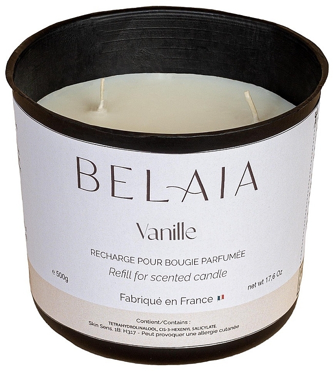 Vanilla Scented Candle (refill) - Belaia Vanille Scented Candle Wax Refill — photo N2
