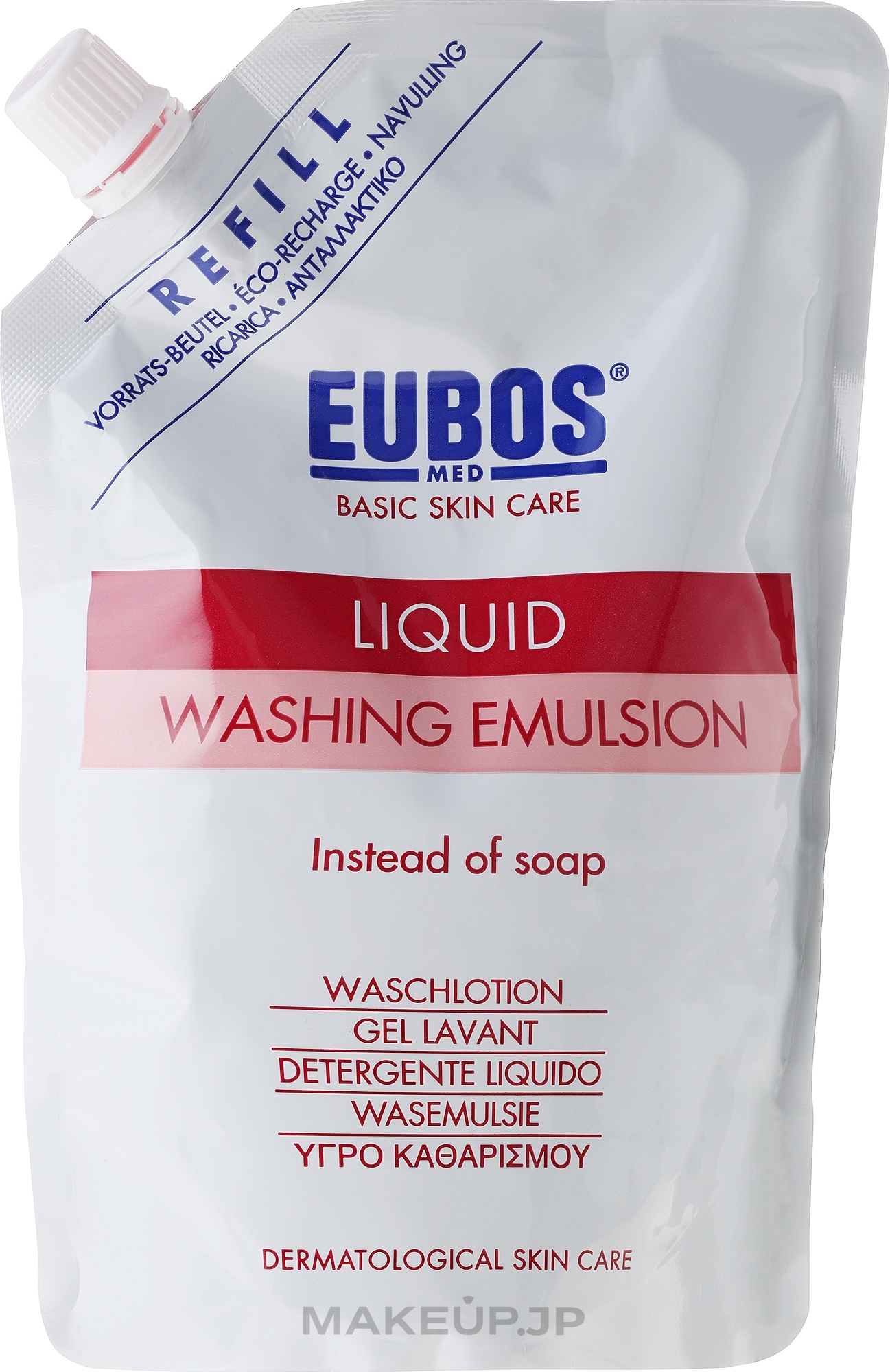 Shower Emulsion - Eubos Med Basic Skin Care Liquid Washing Emulsion Red (refill) — photo 400 ml