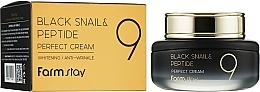 Rejuvenating Cream with Black Snail Mucin & Peptides - FarmStay Black Snail & Peptide 9 Perfect Cream — photo N2