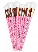 Fragrances, Perfumes, Cosmetics Set of 10 Pink Brushes - Beauty Design Unicorn