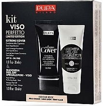 Fragrances, Perfumes, Cosmetics Set - Pupa Kit Viso Perfetto Extreme Cover Foundation And Shachet Mask Peel-Off Pore Perfecting Mask