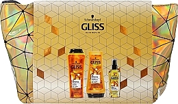 Fragrances, Perfumes, Cosmetics Set - Gliss Kur Set (shm/250ml + hair/cond/200ml + h/oil/75ml)