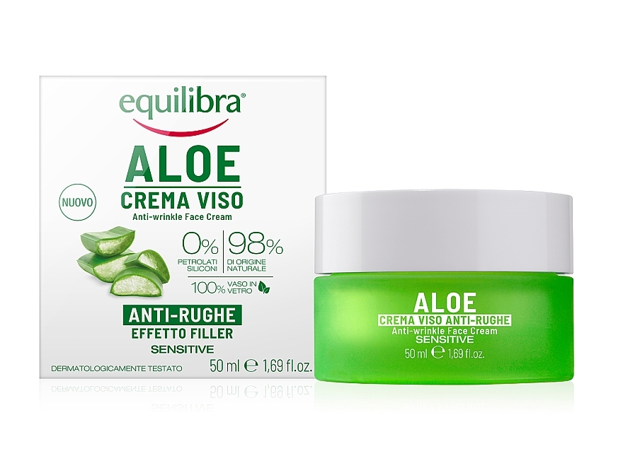 Anti-Wrinkle Filling Face Cream - Equilibra Aloe Line Anti-Wrinkle Filling Cream — photo N1