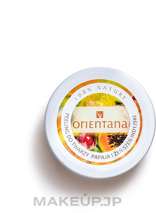 Cream Face Scrub 'Papaya' - Orientana Natural Cream Face Scrub Papaya — photo 50 g