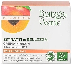 Face Cream - Bottega Verde Beauty Extracts Peach & Apricot Moisturizing, Sublimating Fresh Cream — photo N3