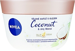 Fragrances, Perfumes, Cosmetics Body Souffle with Coconut and Manoi Oil - Nivea Body Souffle Coconut & Monoi Oil