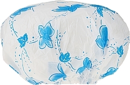 Fragrances, Perfumes, Cosmetics Shower Cap, 9298, dark blue flowers - Donegal Shower Cap