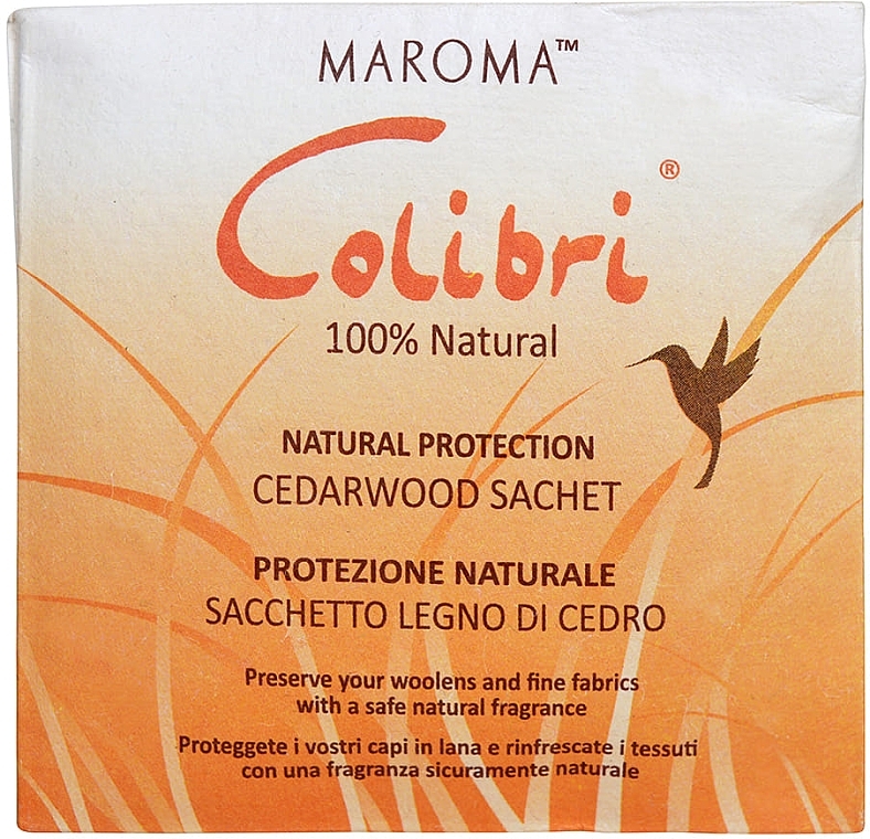 Cedar Scented Sachets - Maroma Colibri Square Sachet Cedarwood — photo N1