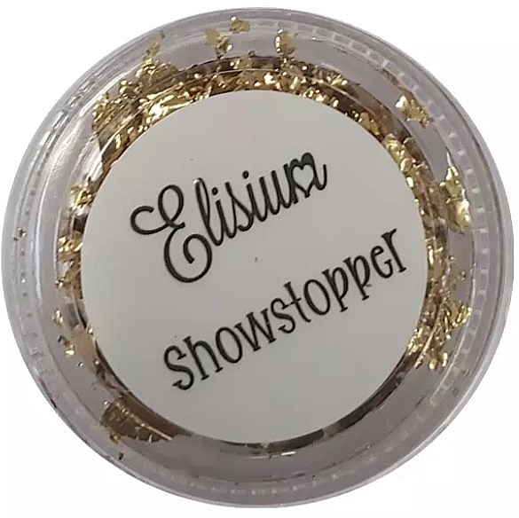 Foil Nail Art Flakes, gold - Elisium Showstopper — photo N1