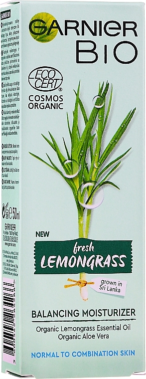 Moisturizing Lemongrass Face Cream - Garnier Bio Fresh Lemongrass — photo N2