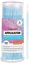 Lint-Free Lash Applicator 2 mm, blue with glitter - Clavier — photo N1