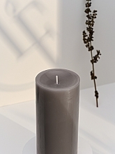Cylinder Candle, diameter 7 cm, height 15 cm - Bougies La Francaise Cylindre Candle Grey — photo N3