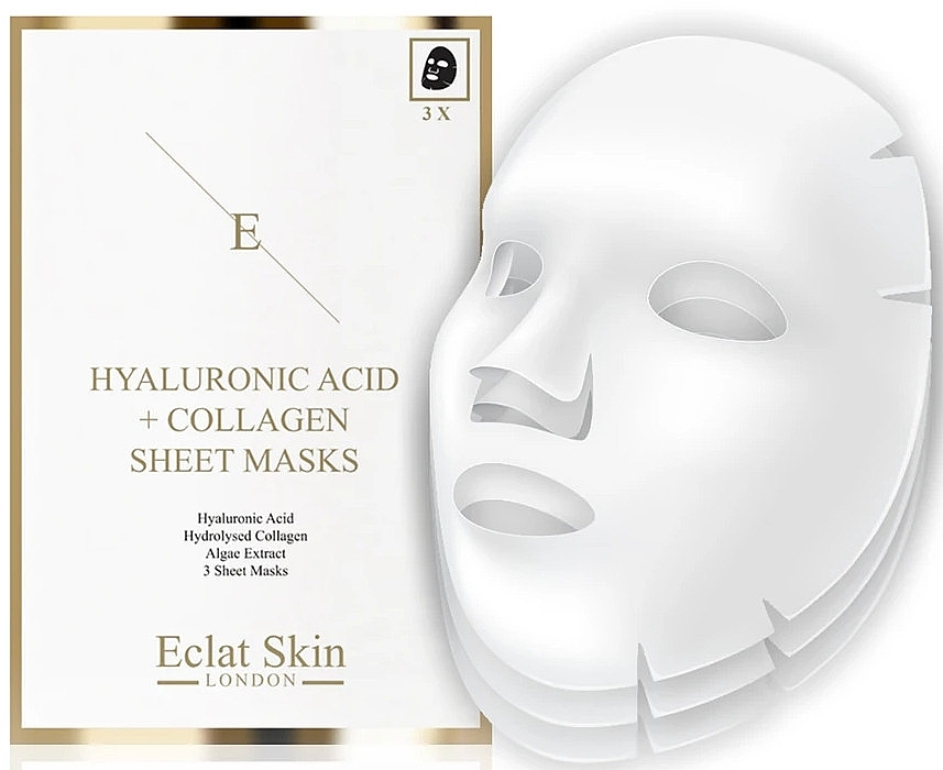 Sheet Mask - Eclat Skin London Hyaluronic Acid & Collagen Sheet Masks — photo N1