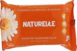 Chamomile and Vitamin Complex Wet Toilet Paper, 50 pcs - Naturelle — photo N1