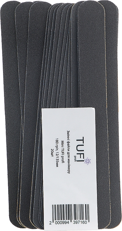 Nail File Refills 12/135 mm, 180 grit, 20 pcs - Tufi Profi — photo N1