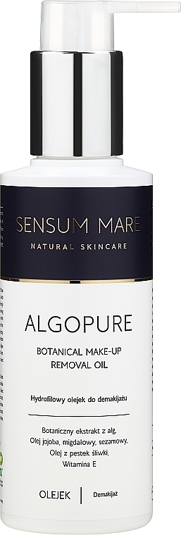Hydrophilic Makeup Remover Oil - Sensum Mare Algopure otanical Make-Up Removal Oil — photo N1