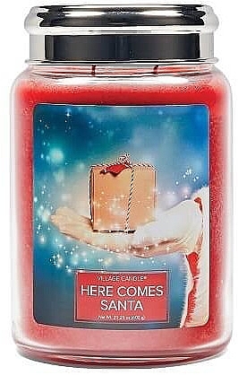 Scented Candle in Jar - Village Candle Here Comes Santa — photo N2